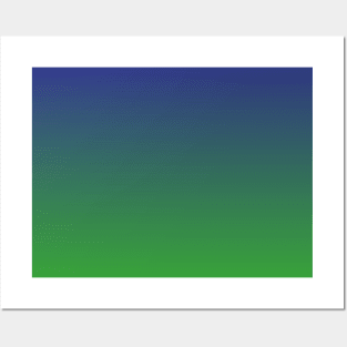 Ombre | Gradient Colors | Blue and Green | Posters and Art